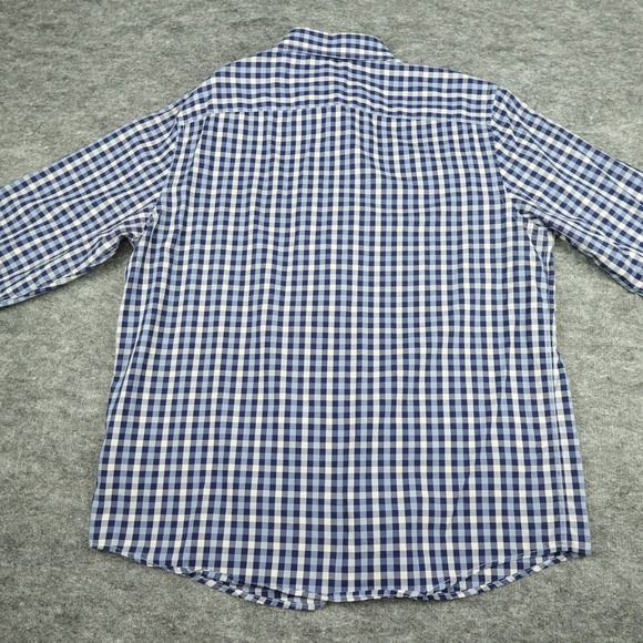 UNTUCKit Shirt Mens Extra Large Blue Plaid Slim Fit Button Up Long Sleeve Casual - Picture 2 of 10